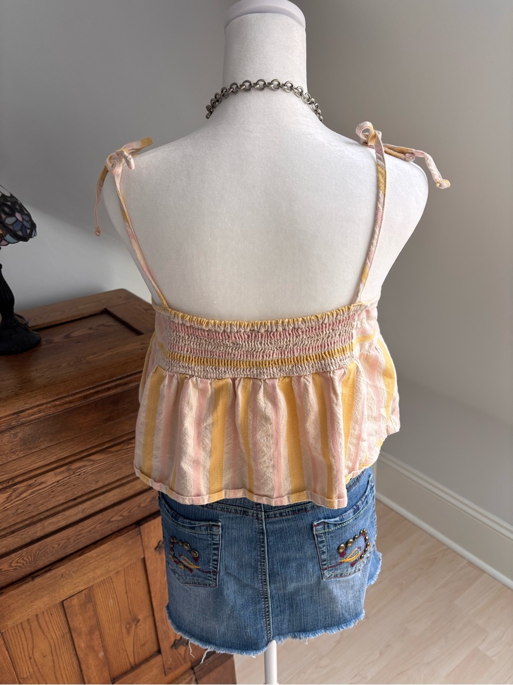 Roxy Pastel Stripe Tie Strap Tank 🌼 - Picture 2 of 5